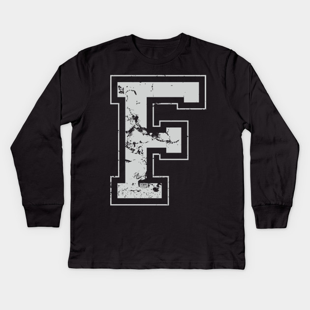 Initial Letter F Gray Jersey Sports Athletic Player